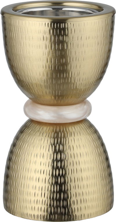 مبخرة ستانلس استيل السيف غاليري، 10.5x10.5x19.5 سم، قاعدة - ذهبي بيج product image 1