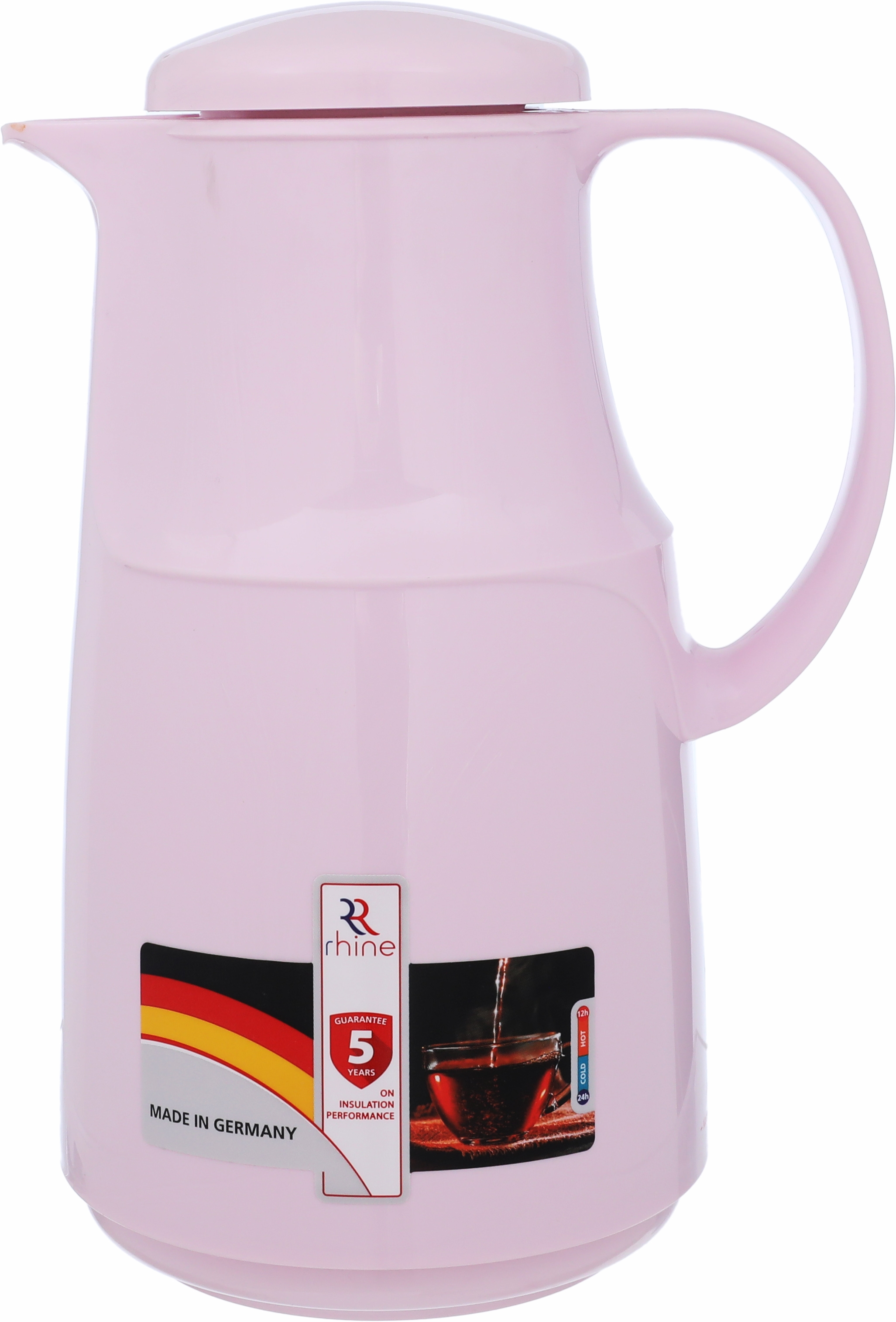 Alrhine Marcotec Thermos, 1 liter, glass inner container, plastic outer shell - pink product image