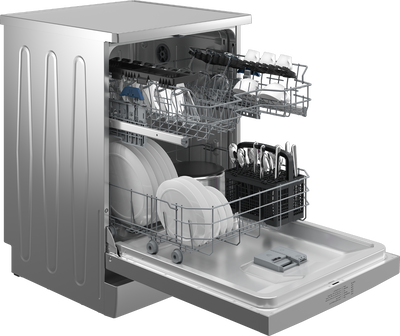 غسالة صحون بيكو، 2 رف، 14 مكان، 6 برامج، انفرتر، BDFN36421SQ - فضي product image 4