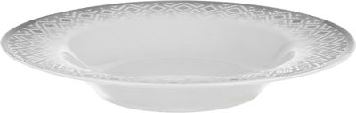 طقم سفرة بورسلان السيف غاليري، 24 قطعة، شكل دائري بحافة رمادي - ابيض رمادي product image 3
