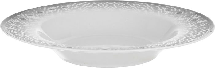 طقم سفرة بورسلان السيف غاليري، 24 قطعة، شكل دائري بحافة رمادي - ابيض رمادي product image 3
