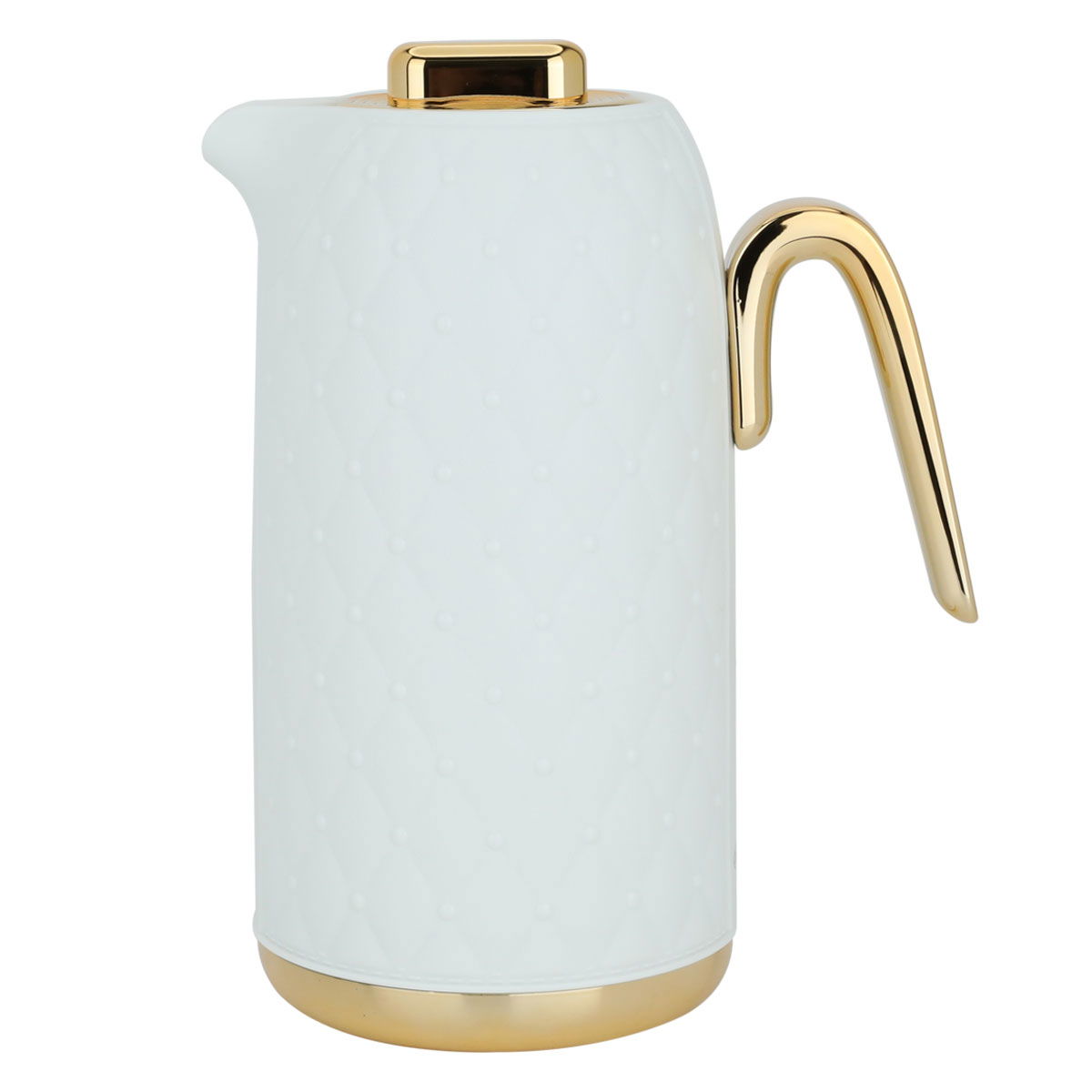 Timeless thermos, 1 liter, with golden handle - golden white product image