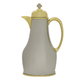 Al Saif Gallery Laura thermos set, 1/1 liter, 2 pieces, thermal glass inner shell, stainless steel outer shell - silver gold product image 3