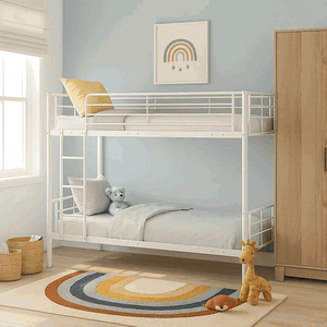 سرير مزدوج حديد، 153×100×190 سم - أبيض product image 2