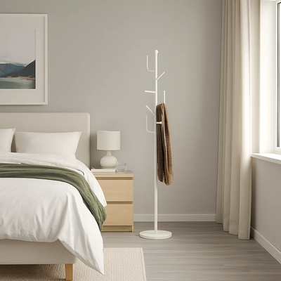 علاقة ملابس مودرن معدن، ارتفاع 185 سم - ابيض product image 3