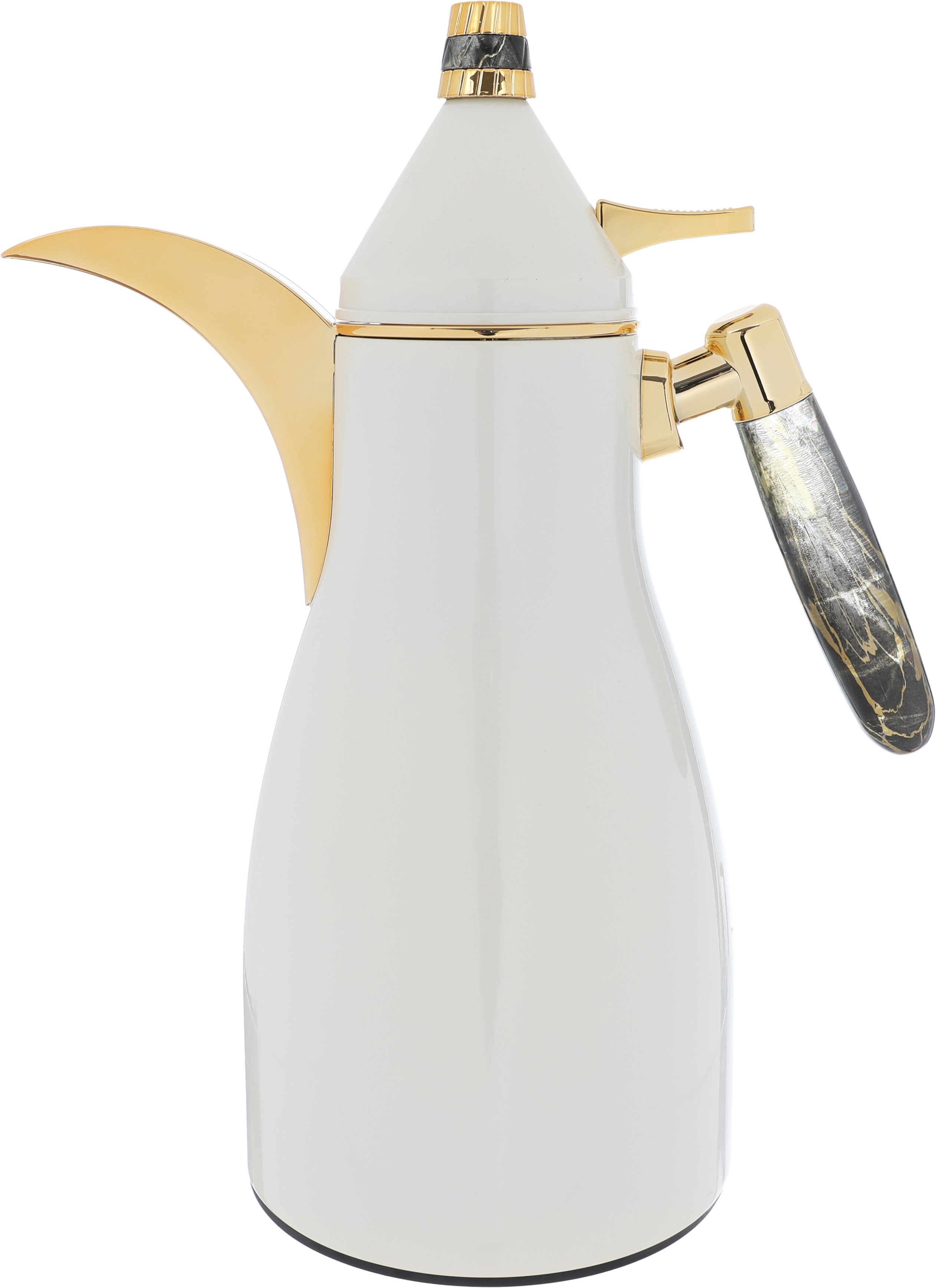 Al Saif Gallery Maimouna thermos set, two pieces, 1/1 liter, thermal glass inner shell, steel outer shell - pearl product image 9