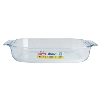 صينية فرن زجاج بايركس، 35×23 سم، 2.7 لتر، مستطيل - شفاف product image 2
