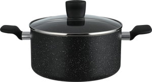 طقم قدور دارك ستون 2 جرانيت تيفال، غطاء زجاج، 11 قطعة - أسود شفاف product image 2