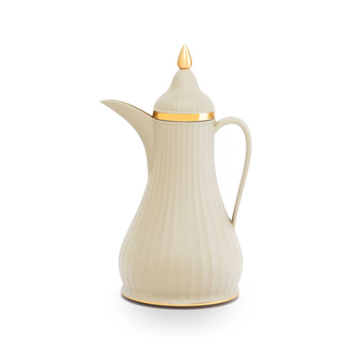 Al Saif Gallery Seville Elegance glass thermos, 0.9 liters, plastic outer shell - white product image 1