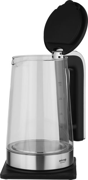 غلاية كهربائية زجاج هوم ماستر،2.5 لتر، 1800 واط، HM-2268 - أسود فضي product image 2