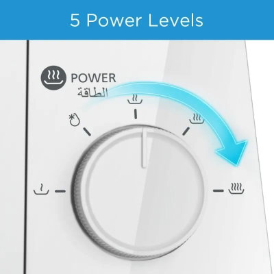 فرن ميكرويف ميديا، 700 واط، 20 لترًا، 5 مستويات طاقة، تحكم يدوي MM720C2GSS - أبيض product image 2
