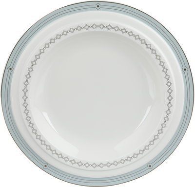 طقم تقديم سفرة بورسلان السيف غاليري، 166 قطعة، نقش فضي - أبيض رمادي product image 25