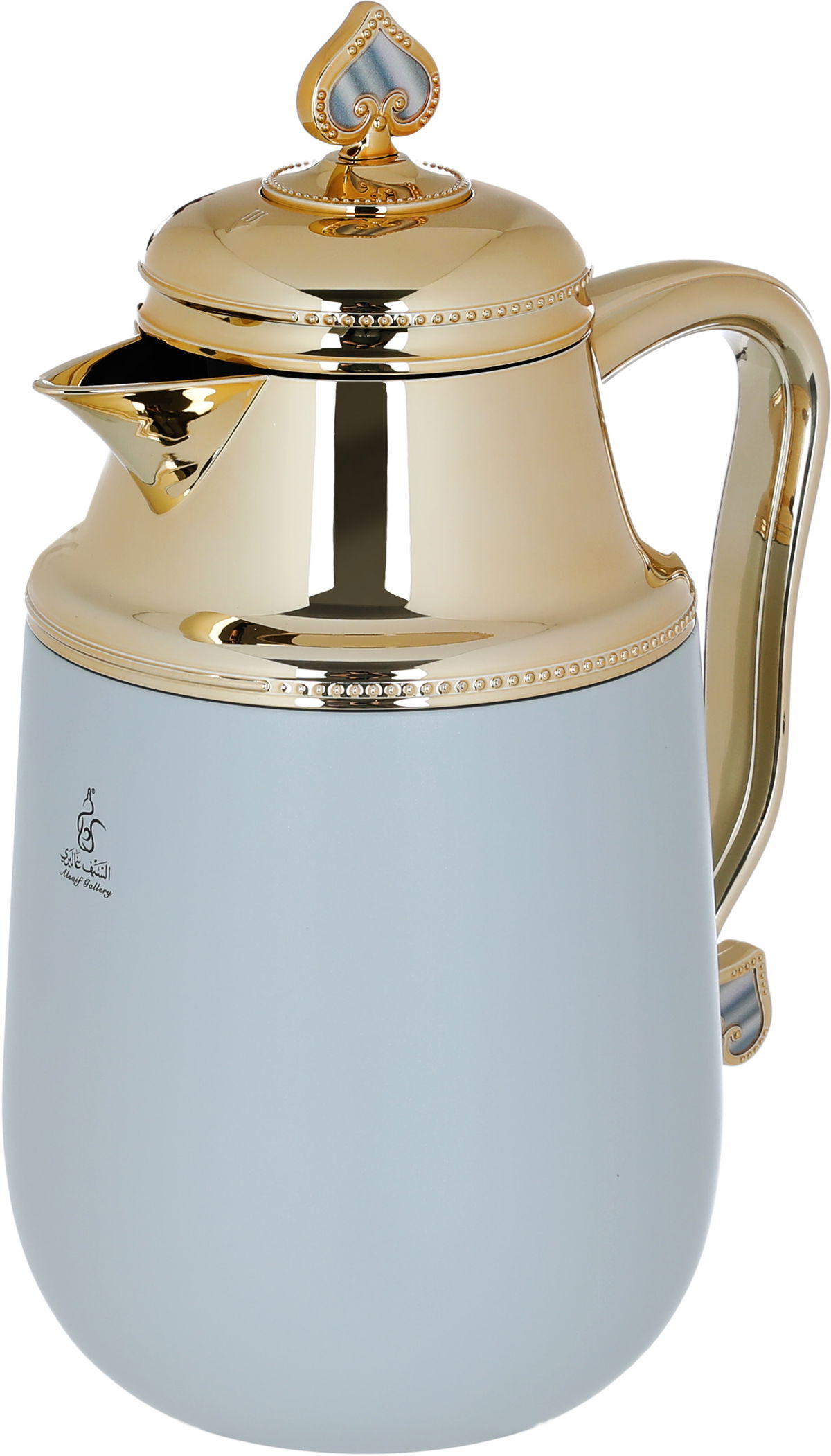 Al Saif Gallery Fatima thermos set, 1/0.7 liter, 2 pieces, thermal glass inner container, steel outer shell - light gray product image 8