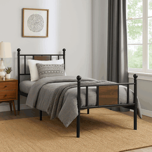 سرير حديد، 40×90×190 سم - أسود product image 2