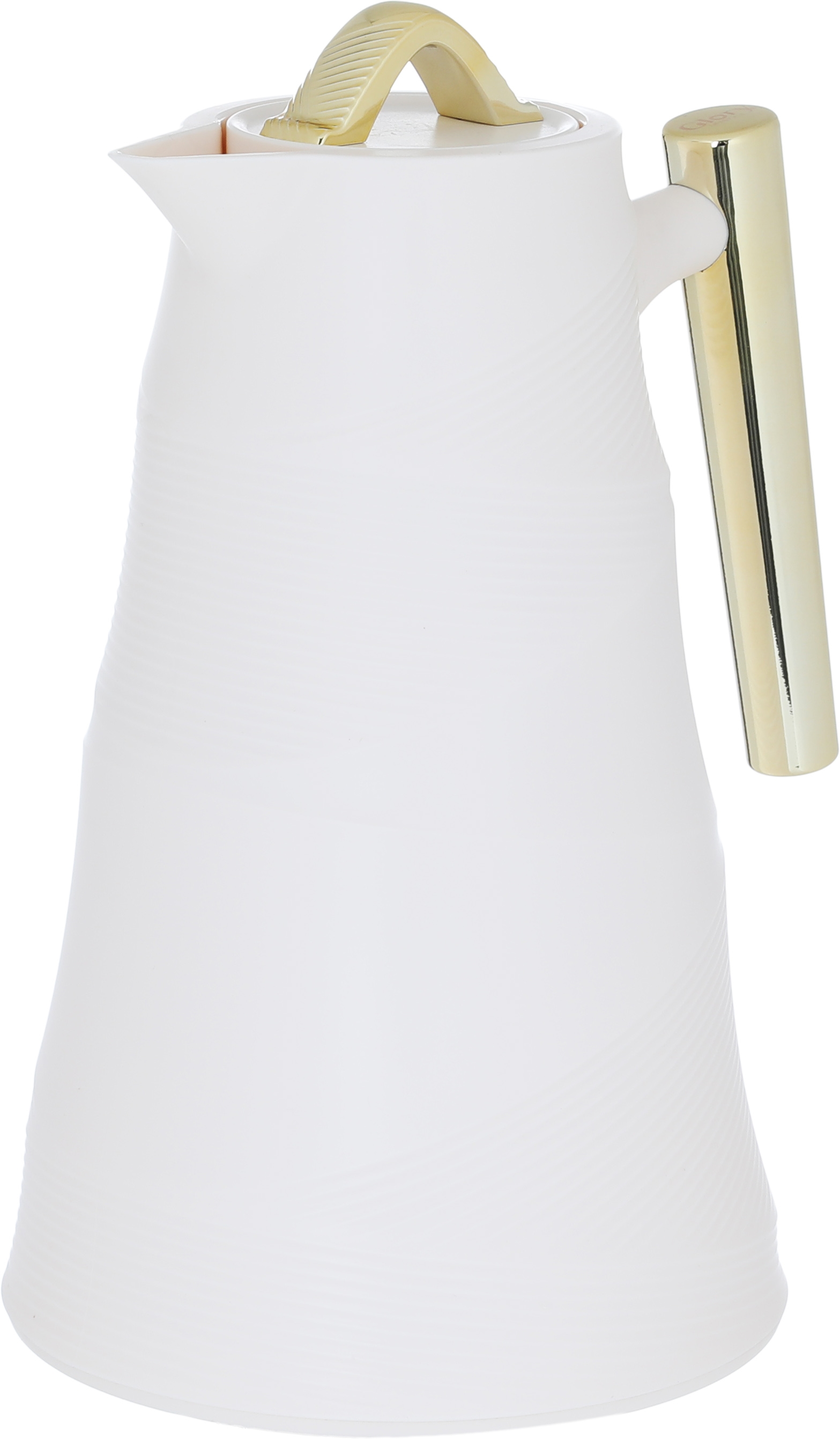 Bamboo Glory thermos, 1 liter, glass inner container, plastic outer shell - white product image 2