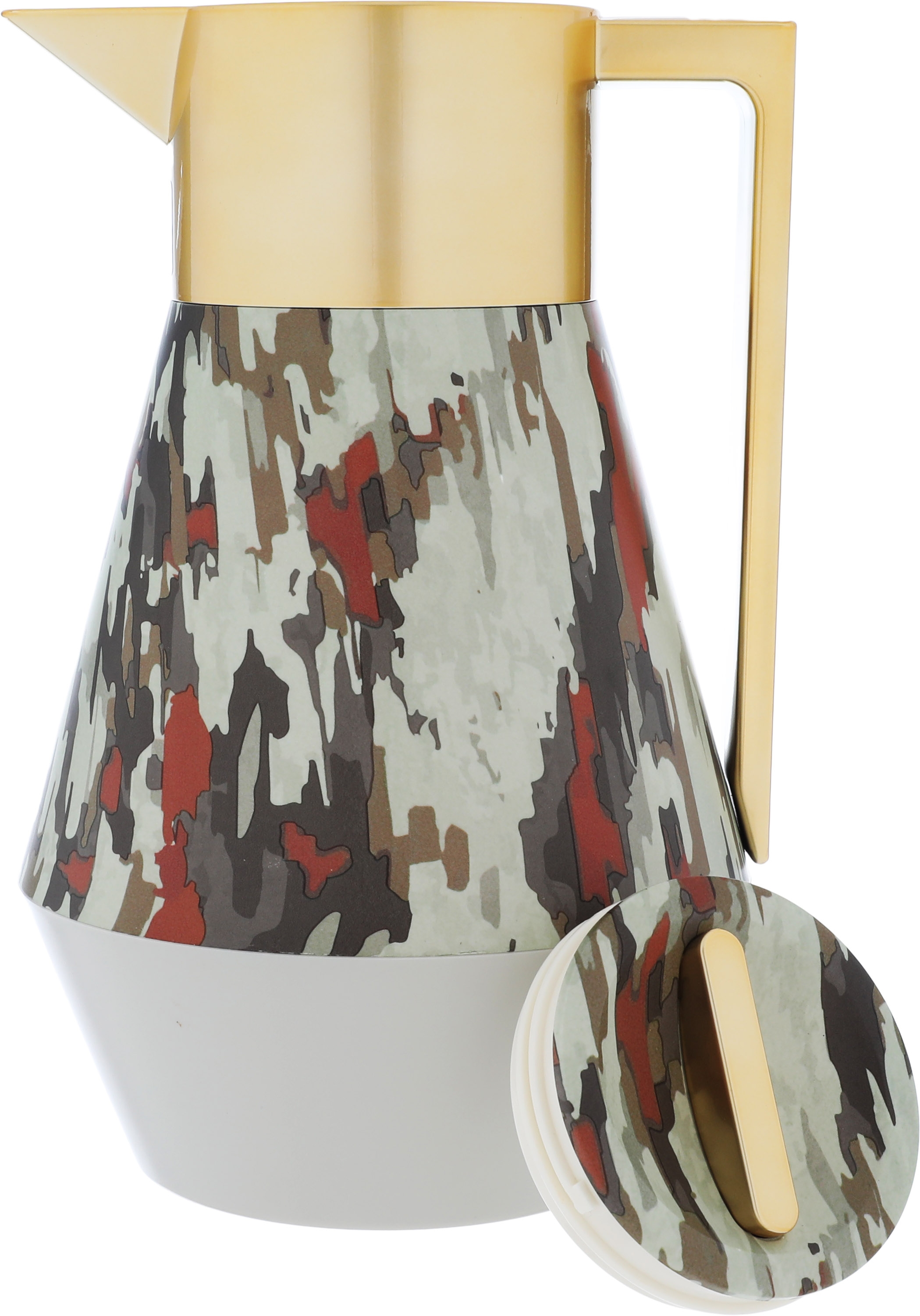 Everest Lydia Thermos, 1 liter, thermal glass inner shell, plastic outer shell - golden green product image 3