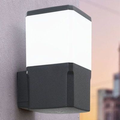 Foamalli Resin Plastic Wall Lantern, 15.5 x 25 cm, E27 Bulb Base - Black product image 2