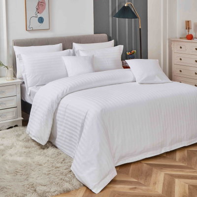 طقم لحاف نداف قطن، 240x220 سم، نفرين، 5 قطع - ابيض product image 3