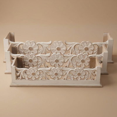طقم ارفف خشب السيف غاليري، 3 قطع - ابيض product image 1