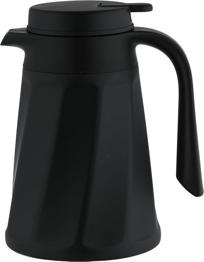 Al Saif Plus Tawfiq Thermos, 1 Liter, Glass Interior, Push-Button Lid - Black product image 1