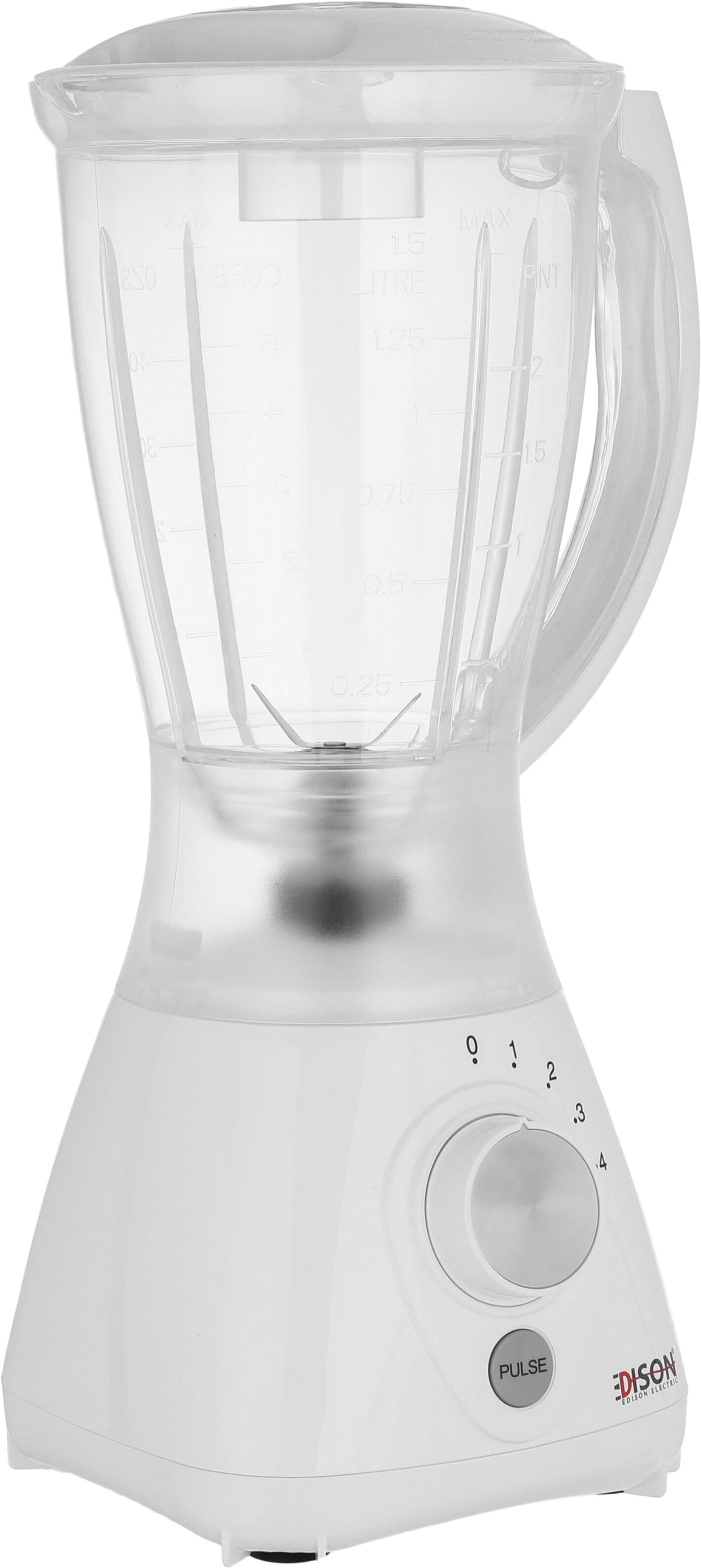 Edison YB-003D electric blender, 550 watts, 1.5 liters, 4 speeds, steel blades - white product image 3