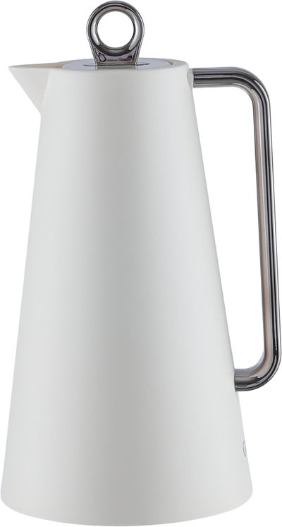 Glory Helena Thermos, 1 liter, glass inner material, silver handle, pressure cap - silver white product image 2