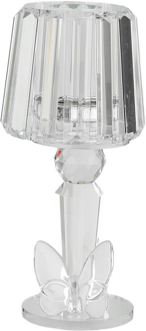 مبخرة زجاج السيف غاليري، قاعدة مزينة فراشة، 11x9x25 سم - شفاف product image