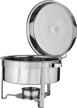 Al Saif Gallery Heza Stainless Steel Buffet Warmer, 6 Liters, Round, Base, Hanger, Candle Holder - Silver product image 2
