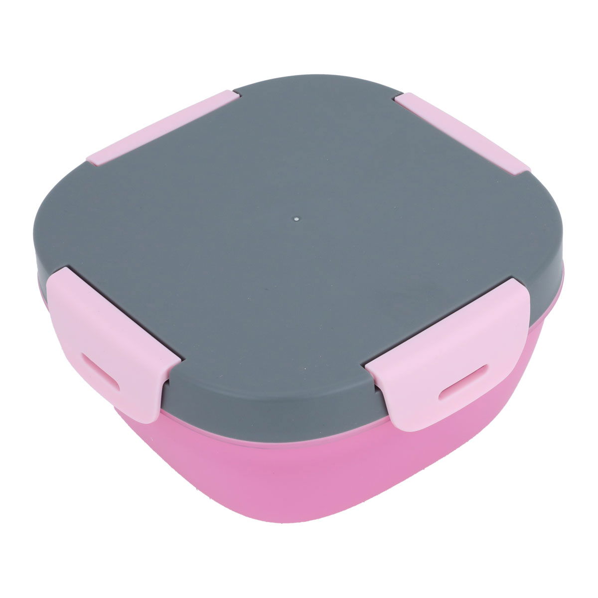 Al Saif Gallery square lunch box, 1.2 litres, divided, lid - pink product image 1