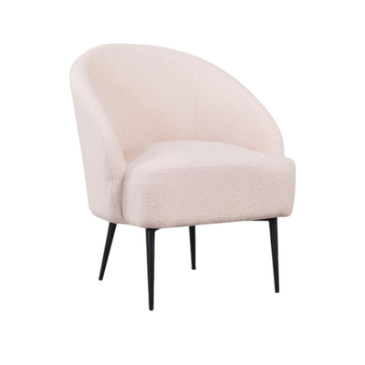 Modern Metal Chair, 85×80×75 Cm, Boucle Fabric - Beige product image 4