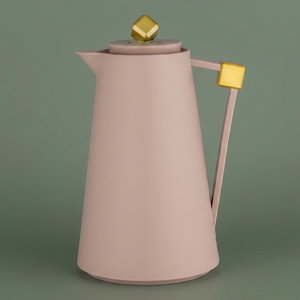 Everest Diamond Plastic Thermos, 1 Liter, Glass Inner Container, Push Button - Rose Gold product image
