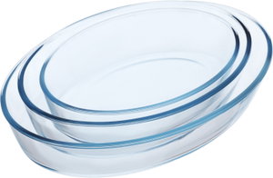 Max Glass Oven Trays Set, 3 Pieces - Clear product image 2