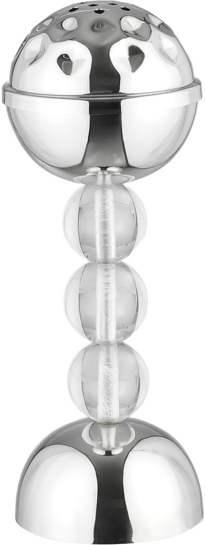 مبخرة هندي ستانلس استيل السيف غاليري، 9.5x9.5x24 سم، قاعدة - فضي شفاف product image 1