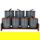 طقم علب بهارات بورسلان السيف غاليري، 7 قطع، بستاند - رمادي product image 1