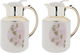 Al Saif Gallery florya thermos set, 1/0.5 liter, two pieces, thermal glass inner container, steel outer shell - beige product image 1