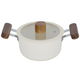 Tornado Ceramic Pot, 16 cm, Wooden Handle - Beige product image 1