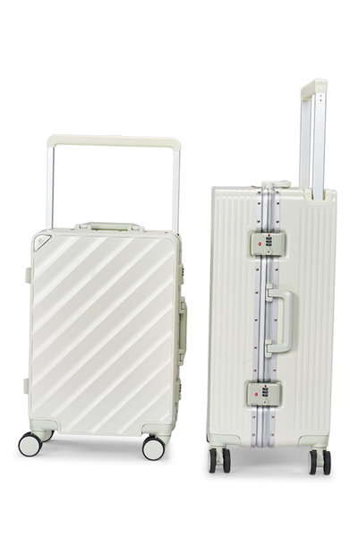 طقم شنط سفر بولي كربونات ليمرا، 2 مقاس، 4 عجلات، LMA-1901 - ابيض product image 3