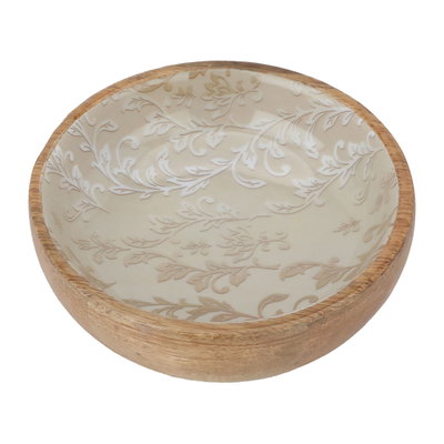 صحن تقديم خشب السيف غاليري، دائري - بني فاتح product image 2