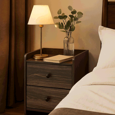 كومدينه خشب ام دي اف، 50×40×40 سم، 2 درج - بني product image 2