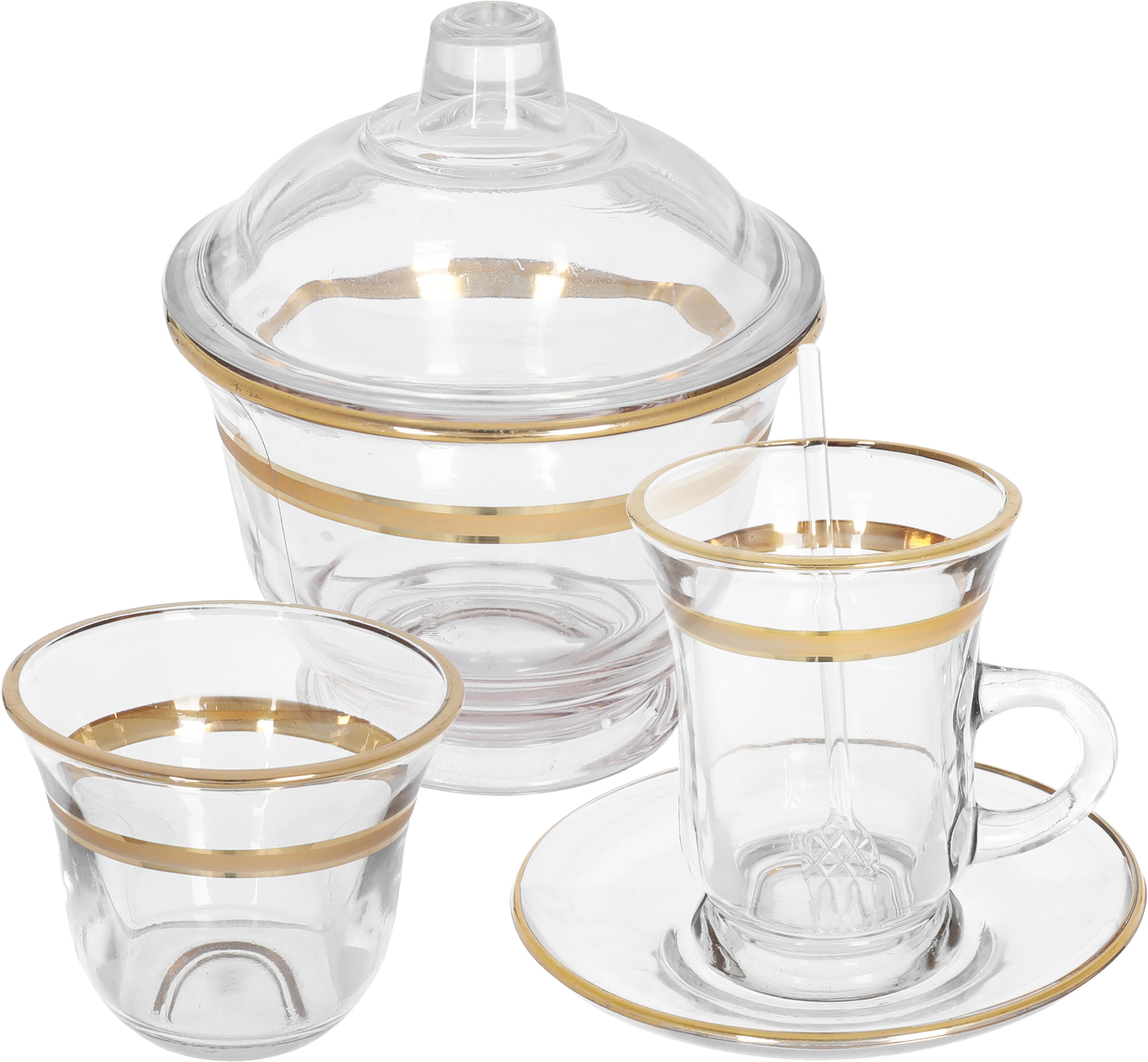طقم كاسات شاي زجاج ديما، 50 قطعة - شفاف product image 1