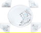 Al Saif Gallery porcelain yogurt set, 5 pieces, engraved - white product image 8