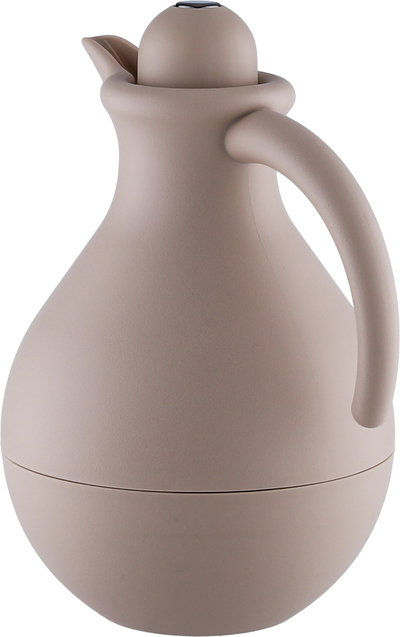 Banan Timeless Thermos, 1 Liter, Glass Interior, Push-Button Lid - Light Brown product image 3