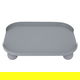 صحن تقديم استيل بأرجل دائرية، 35×25×7 سم، وسط - رمادي فاتح product image 2