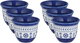 طقم فناجين قهوة عربي سعودي بورسلان السيف غاليري، 6 قطع، زخارف فنية - أبيض أزرق product image 1