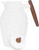 Everest Noora Thermos, 1 liter, wooden handle, thermal glass inner shell, plastic outer shell - white product image 2