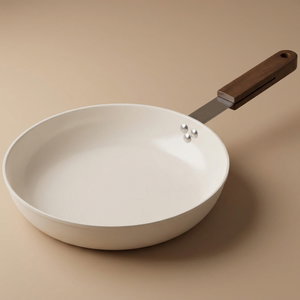 Tornado Ceramic Frying Pan, 24 cm, Wooden Handle - Beige product image