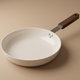 Tornado Ceramic Frying Pan, 24 cm, Wooden Handle - Beige product image 1