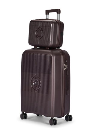 طقم شنط سفر بولي بروبيلين ليمرا، 4 مقاسات، 4 عجلات، بزاوية 360 درجة، LMA-PP524 - بني product image 2