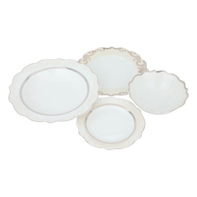 طقم سفرة بورسلان فلورا السيف غاليري، 65 قطعة - أبيض product image 3