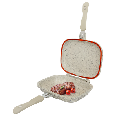 مقلاة جرانيت روكي، 30 سم، بوجهين - بيج product image 2